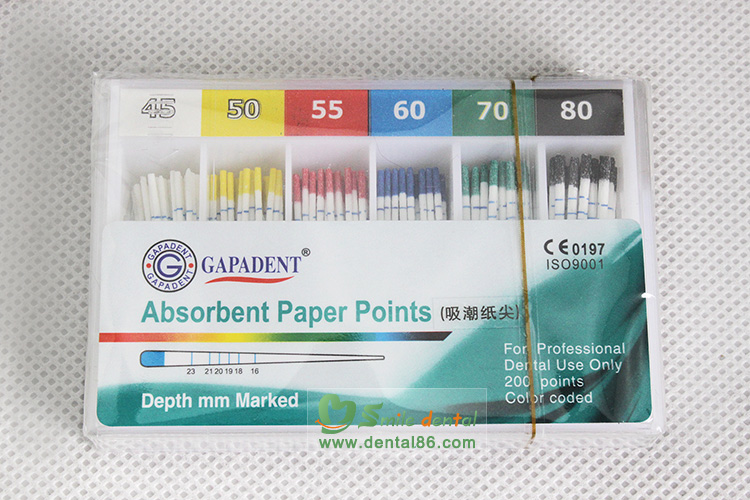 Absorbent Paper Points Depth mm Marked
